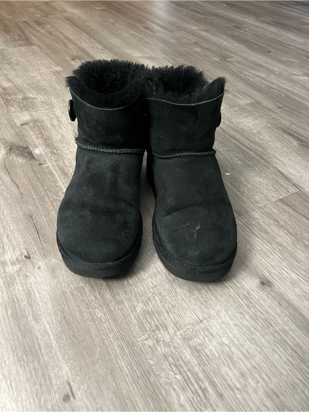 Black UGG Bailey Button Mini